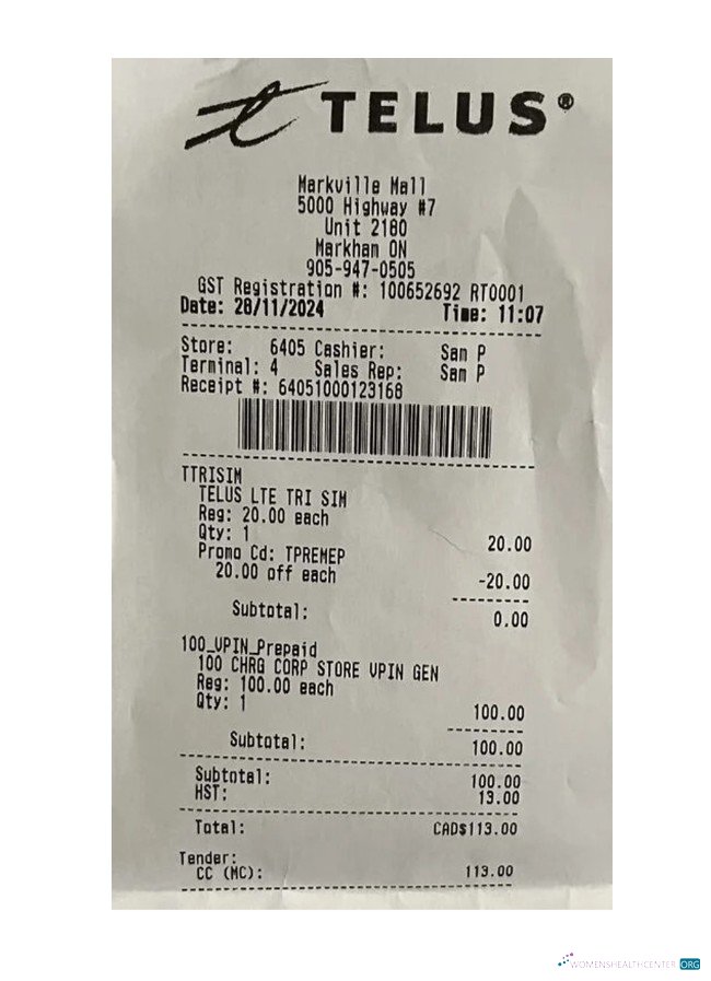 Download Telus company payment receipt Photoshop template